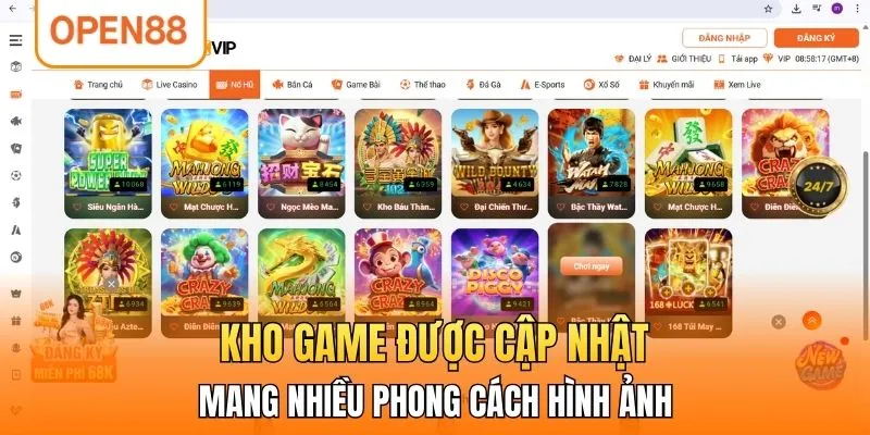 Kho game được cập nhật mang nhiều phong cách hình ảnh